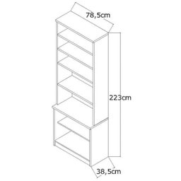 Estante Livreiro Multiuso 2 Portas 4 Prateleiras Legend F04 Branco - Mpozenato - 3
