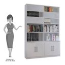Ver imagem 4 de Estante Livreiro Multiuso 4 Portas 10 Prateleiras Legend F04 Branco - Mpozenato