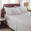 Ver imagem 1 de Jogo de Lençol Cetim 100% Alg. 300 Fios Listras 4 Pecas Casal 2,20m X 2,50m Cinza^