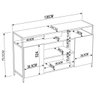 Conjunto Rack Bancada para TV 55 Polegadas Estantes Steel Quadra Vermont Base Preta - Artesano - 5