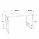 Ver imagem 4 de Conjunto Escritório Estilo Industrial Mesa 120cm e Estante 60cm 4 Prateleiras Prisma C08 Nogal -