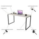 Ver imagem 2 de Conjunto Escritório Estilo Industrial Mesa 135cm e Estante 60cm 4 Prateleiras Prisma C08 Snow