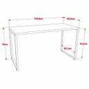 Ver imagem 4 de Conjunto Escritório Estilo Industrial Mesa 135cm e Estante 60cm 4 Prateleiras Prisma C08 Nogal -