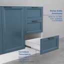 Ver mais imagens de Cozinha Compacta Planejada 6 Peças 2 Paneleiros 2 Aéreos 2 Balcões Soho CabeCasa MadeiraOriginals Azul/Branco