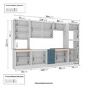 Ver imagem 5 de Cozinha Compacta Planejada 6 Peças 2 Paneleiros 2 Aéreos 2 Balcões Soho CabeCasa MadeiraOriginals Azul/Branco