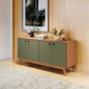 Ver imagem 1 de Aparador Kappesberg 4 Portas Canela/verde Frevo 156cm