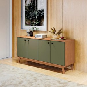 Aparador Kappesberg 4 Portas Canela/verde Frevo 156cm