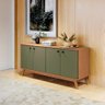 Aparador Kappesberg 4 Portas Canela/verde Frevo 156cm - 1