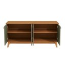 Ver imagem 4 de Aparador Kappesberg 4 Portas Canela/verde Frevo 156cm