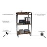 Conjunto Escritório Estilo Industrial Mesa 150cm e Estante 60cm 3 Prateleiras Prisma C08 Nogal - 3