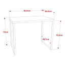 Ver imagem 4 de Conjunto Escritório Estilo Industrial Mesa 90cm e Estante 60cm 3 Prateleiras Prisma C08 Snow