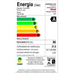 Aquecedor de Água a Gás Digital Rinnai 21 Litros - 5