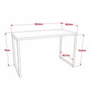 Ver imagem 6 de Conjunto Escritório Estilo Industrial Mesa 120cm e Estante 60cm 3 Prateleiras Prisma C08 Nogal -