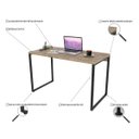 Ver imagem 2 de Conjunto Escritório Estilo Industrial Mesa 120cm e Estante 60cm 3 Prateleiras Prisma C08 Carvalho