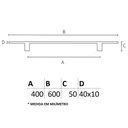 Ver imagem 4 de Puxador Duplo Df 926 - Inox 304 - Gold - 40 Cm