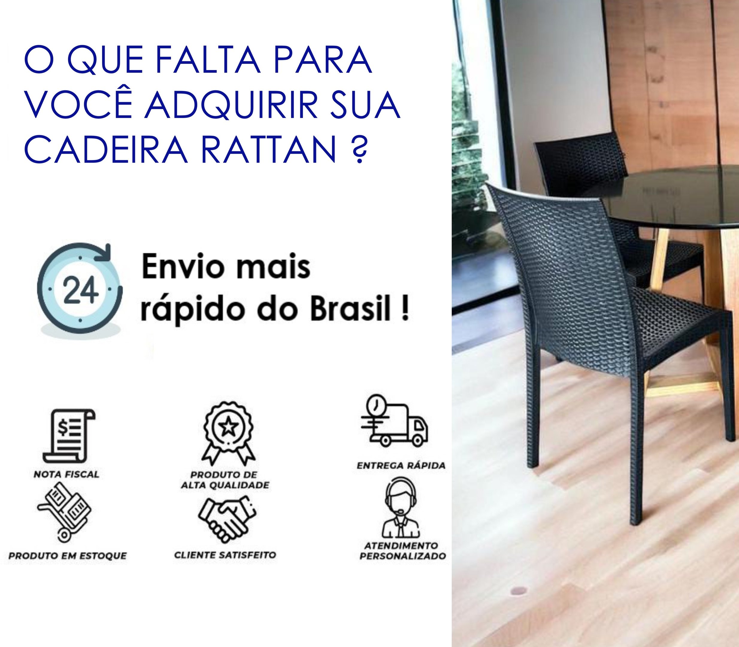 Kit 6 Cadeiras Rattan Marrom em Pp para Restaurantes Sala de Jantar Cozinha Área Externa Ecomhome - 9