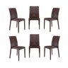 Kit 6 Cadeiras Rattan Marrom em Pp para Restaurantes Sala de Jantar Cozinha Área Externa Ecomhome - 2