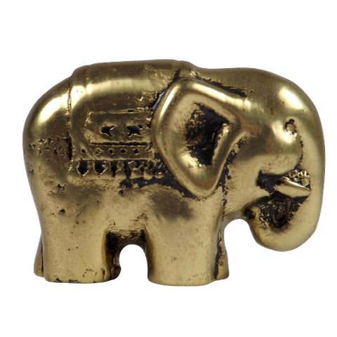Estátua de Elefante Indiano em Latão Artesanal - Sustentabilidade e Elegância para Sua Casa e Escrit