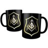 Caneca Maçonaria - Brasão Maçom Esquadro E Compasso Preta - 1