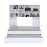 Quarto Infantil Chiara Guarda-Roupa Aéreo 2 Portas e Cama com Auxiliar Branco - Phoenix - 1