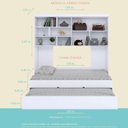 Ver imagem 3 de Quarto Infantil Chiara Guarda-Roupa Aéreo 2 Portas e Cama com Auxiliar Branco - Phoenix