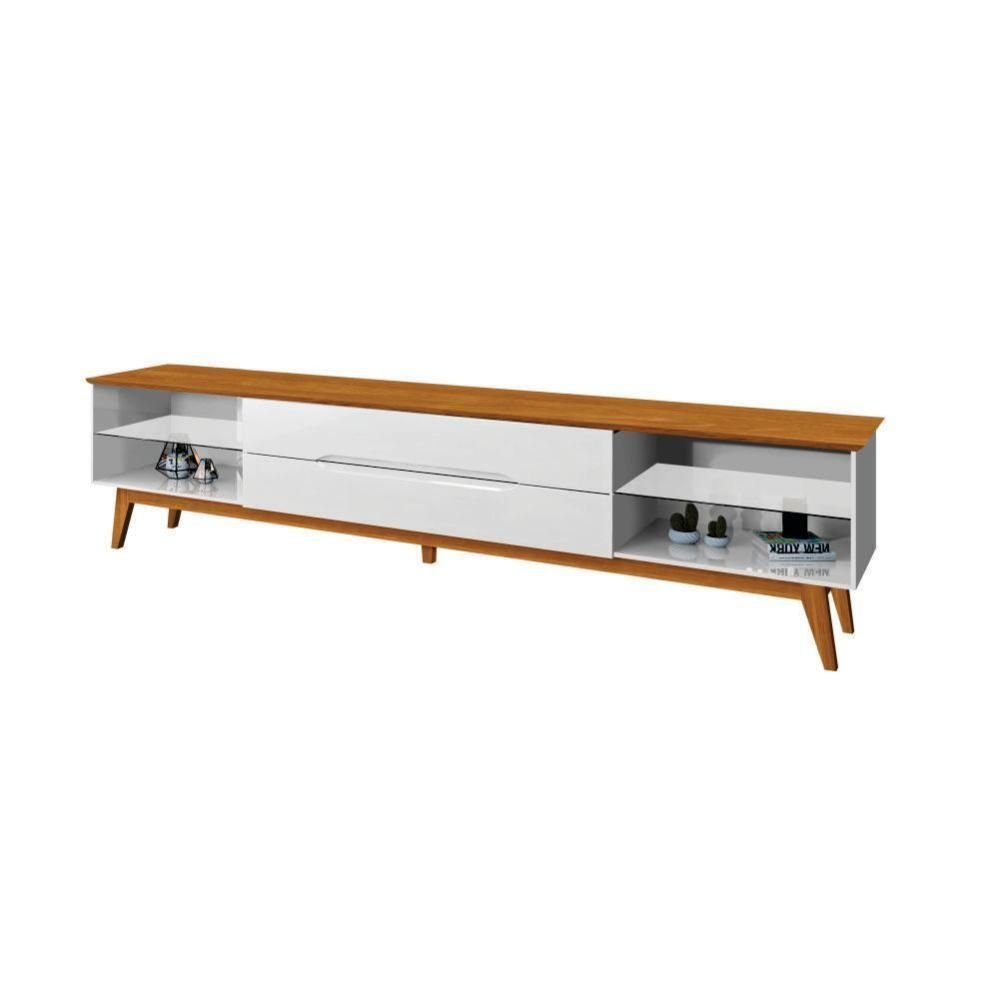 Levente Rack Rack para Tv 2.8 Gavetas Levante Branco Nature | MadeiraMadeira