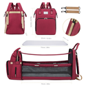 Ver imagem 5 de Mochila Maternidade Vira Berço Bebê Usb Impermeável Trocador