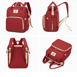 Mochila Maternidade Vira Berço Bebê Usb Impermeável Trocador - 3