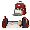 Ver imagem 2 de Mochila Maternidade Vira Berço Bebê Usb Impermeável Trocador