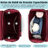 Mochila Maternidade Vira Berço Bebê Usb Impermeável Trocador - 6