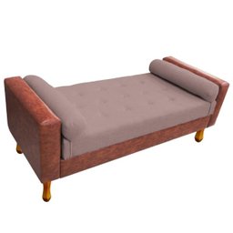 Recamier Félix King Size 195cm Corano Nozes e Linho Rosê - 3