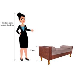Recamier Félix King Size 195cm Corano Nozes e Linho Rosê - 6