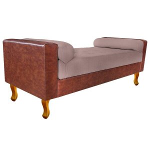 Recamier Félix King Size 195cm Corano Nozes e Linho Rosê