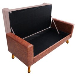 Recamier Félix King Size 195cm Corano Nozes e Linho Rosê - 5