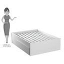 Ver imagem 4 de Cama de Casal 147cm 4 Gavetas Dreams F04 Branco - Mpozenato