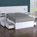 Ver imagem 2 de Cama de Casal 147cm 4 Gavetas Dreams F04 Branco - Mpozenato