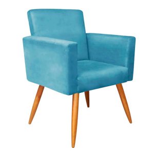 Poltrona Nina Decorativa:Suede Azul Turquesa