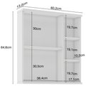 Ver imagem 4 de Armário Aéreo Para Banheiro 60cm Com 01 Porta E Espelho Bia B06 Branco - Lyam Decor