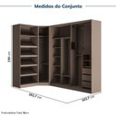 Ver imagem 4 de Guarda-Roupa Planejado de Canto Obliquo com 5 Portas Orion CabeCasa MadeiraOriginals Marrom