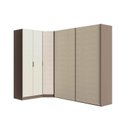 Ver imagem 3 de Guarda-Roupa Planejado de Canto Obliquo com 5 Portas Orion CabeCasa MadeiraOriginals Marrom