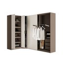 Ver imagem 7 de Guarda-Roupa Planejado de Canto Obliquo com 5 Portas Orion CabeCasa MadeiraOriginals Marrom