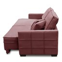 Ver imagem 6 de Sofá Cama Retrátil e Reclinável 2,30m com Molas Karen Veludo Rosê Adonai Estofados