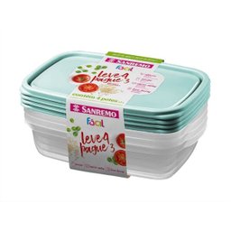 Potes Plastico 4 Peças Sanremo 1,8l - BPA Free - Verde claro - 1