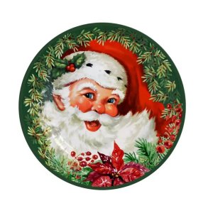 Prato Sobremesa Natal Papai Noel Alleanza Holly Jolly