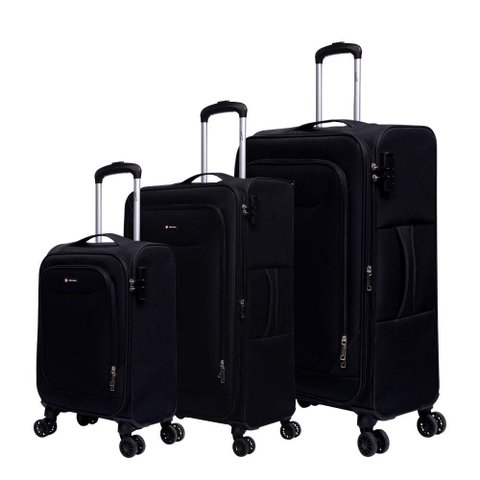 Conjunto de Malas de Viagem P/m/g Boston Swiss Move Preto