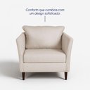Ver imagem 4 de Poltrona Oliver 0,84m Linho Rústico Bege - King House