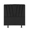 Cabeceira Estofada Cama Box Solteiro Bélgica 110cm Suede Preto - 1