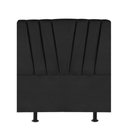 Ver imagem 1 de Cabeceira Estofada Cama Box Solteiro Bélgica 110cm Suede Preto