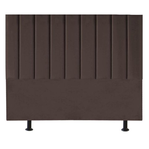Cabeceira Estofada Cama Casal Queen Size 160 Cm Laura Suede:marrom