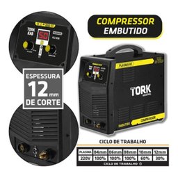 Maquina de Corte Plasma 50A com Compressor Embutido Plc-9050 220V - 3